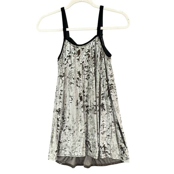 Anthropologie Maronie Dress Small Crushed Velvet Spaghetti Straps Mini USA Fairy - Picture 4 of 11